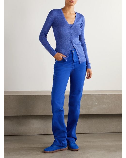 Gabriela Hearst Blue Rey High-Rise Straight-Leg Recycled Jeans