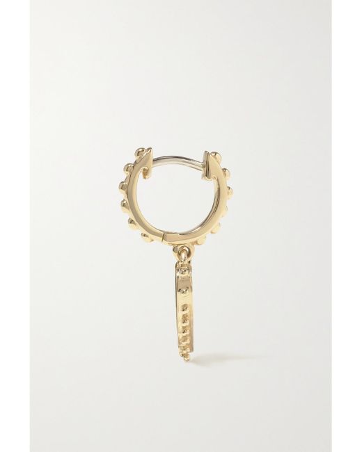 Marlo Laz Natural Agape 14-Karat Diamond Hoop Earrings