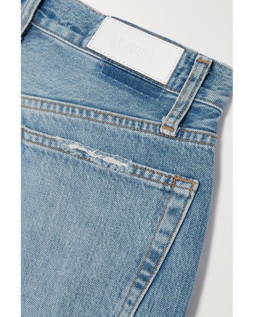 Re/done Blue 90S Loose Hoch Sitzende Jeans Mit Geradem Bein