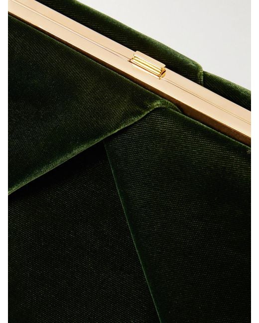 Dries Van Noten Black Clutch Aus Samt