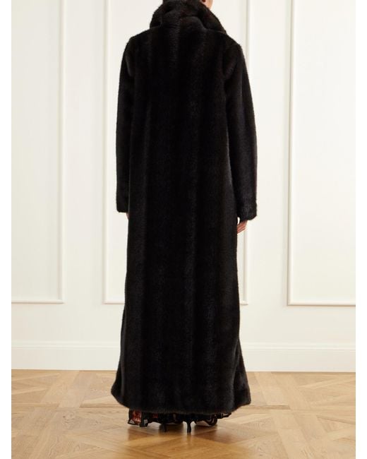 Anna Sui Black Plush Coat