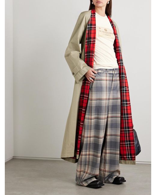 Acne Natural Mehrlagiges Oberteil Aus Geripptem Jersey Aus Einer Modal-Leinenmischung Mit Print
