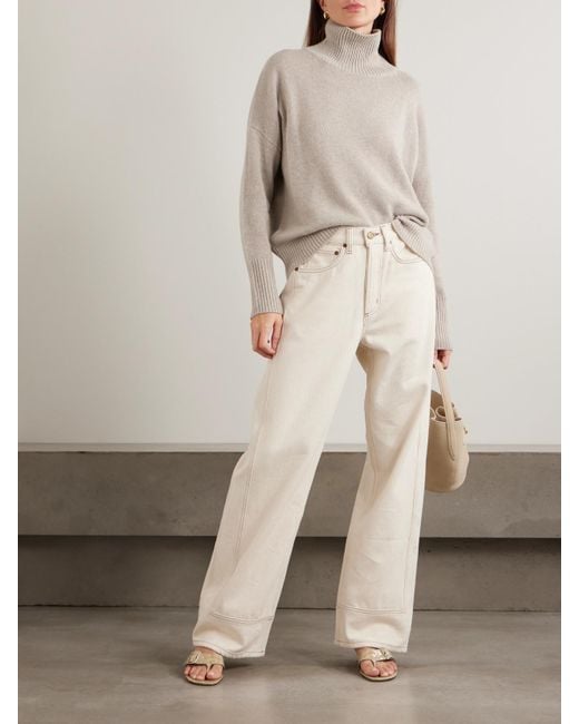 Lisa Yang Natural Heidi Cashmere Turtleneck Sweater