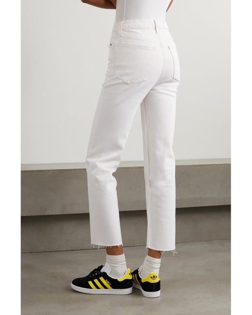 Re/done White 70S Stove Pipe Straight-Leg Jeans