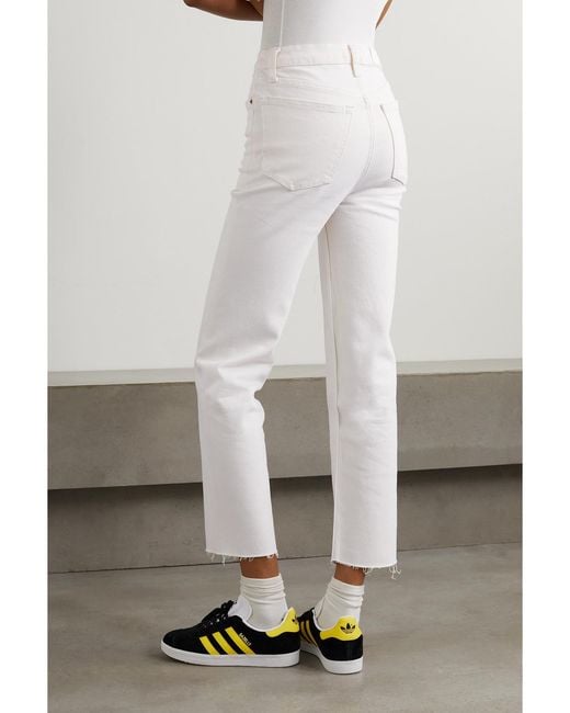 Re/done White 70S Stove Pipe Straight-Leg Jeans