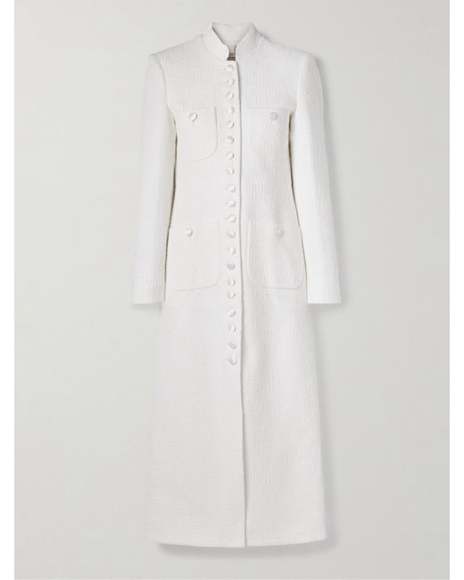 LIBEROWE White Imperial Cotton-Tweed Coat