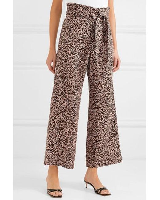 leopard print a line pants