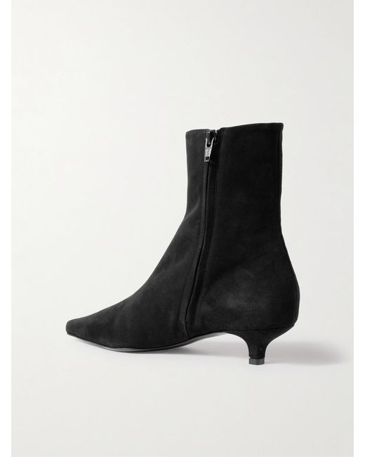 Totême Black Suede Ankle Boots