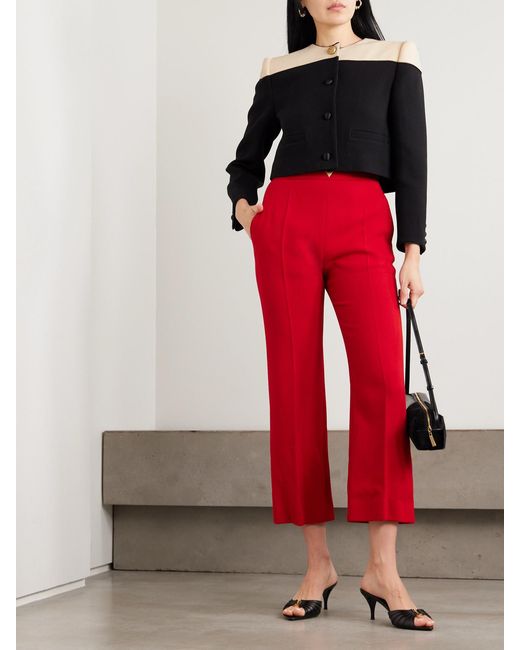 Valentino Garavani Black Two-Tone Wool Jacket