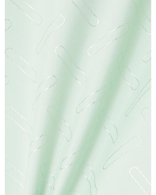 Marni Green Bluse Aus Jacquard Aus Einer Baumwollmischung Mit Stickerei