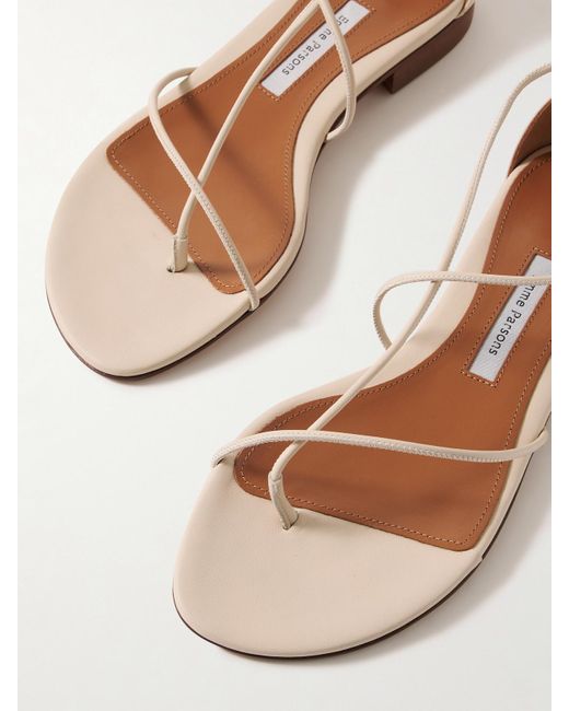 Emme Parsons White String Leather Sandals