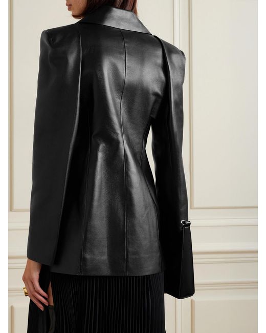 Givenchy Black Cutout Leather Blazer