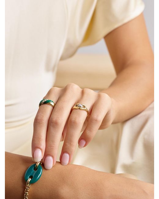 Jenna Blake Natural Mini Nautical 18-Karat Diamond Ring