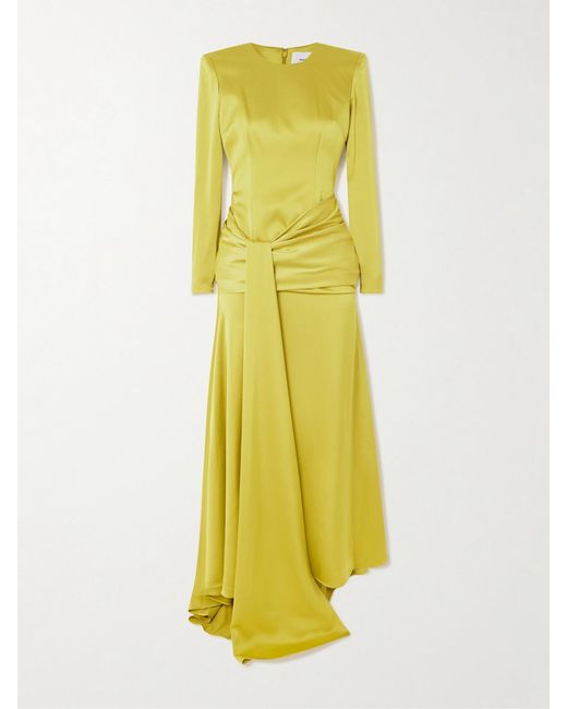 green emerald velvet dress Alex Perry Yellow Gold Orla Dress  Be Right Back