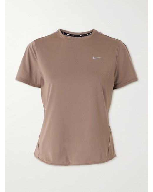 Nike Natural Swift T-Shirt Aus Dri-Fit-Material Mit Mesh-Einsatz