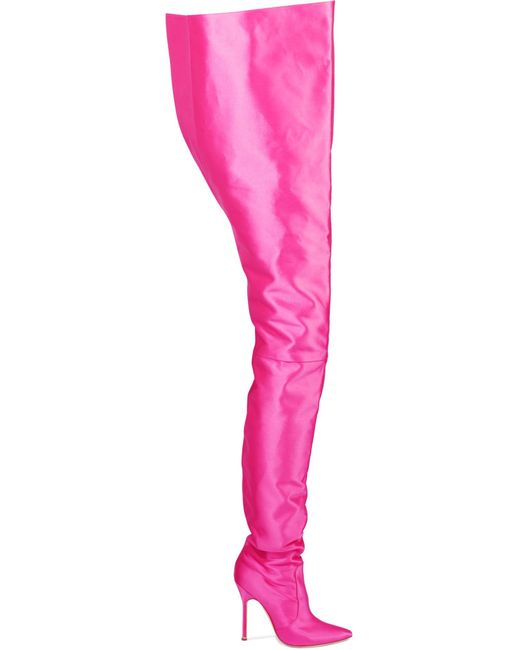 vetements x manolo blahnik satin boots