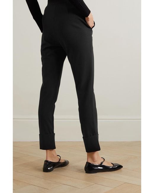 Max Mara Black Sevres Cropped Jersey Pants