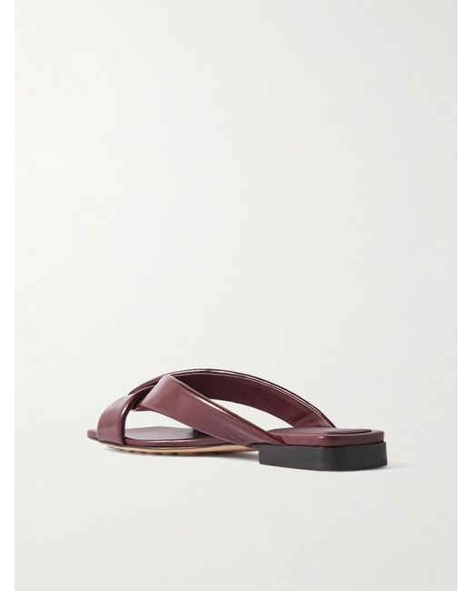 Bottega Veneta Brown Riva Padded Leather Sandals