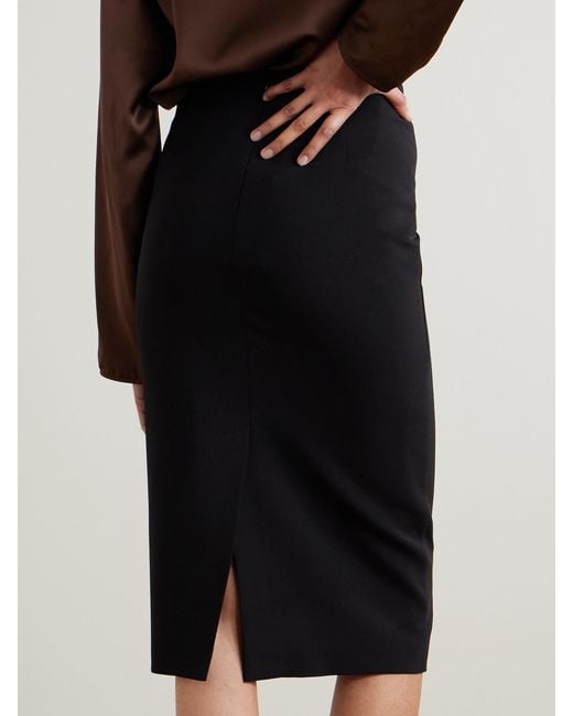 Jupe Midi En Laine Mélangée Max Mara en coloris Black