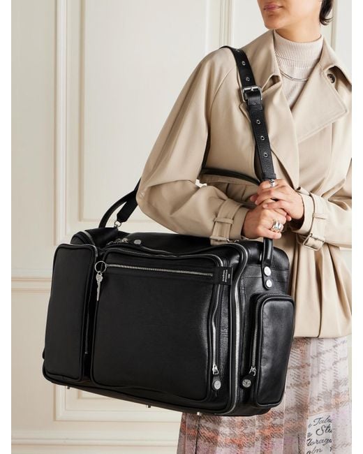 Acne Black Camero Hotel Leather Weekend Bag