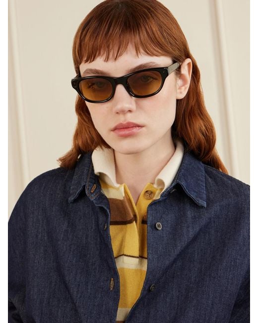 Prada Natural D-Frame Acetate Sunglasses