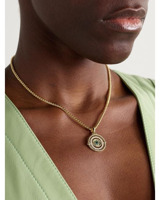 Pendentif En Or 18 Carats (750/1000) Diamants Et Émeraudes Evil Eye David Yurman en coloris Natural