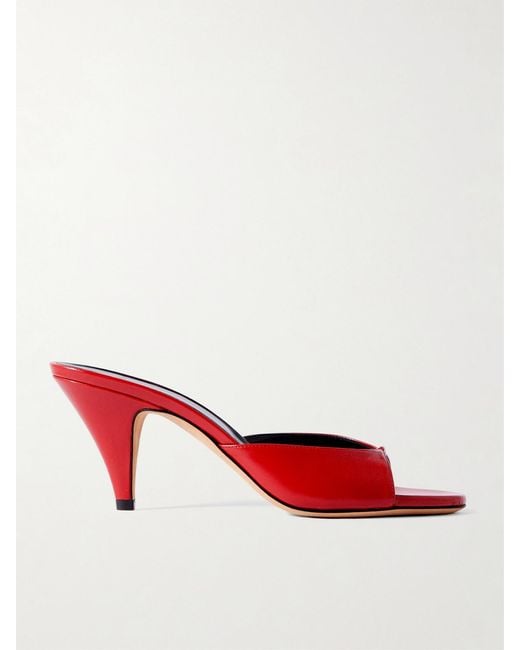 Jude Red Haze Leather Mules
