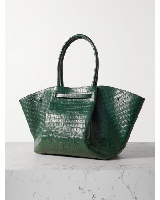 DeMellier London Green The New York Tote Aus Leder Mit Krokodileffekt