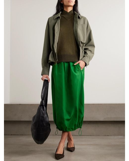 Tibi Green Shell Jacket
