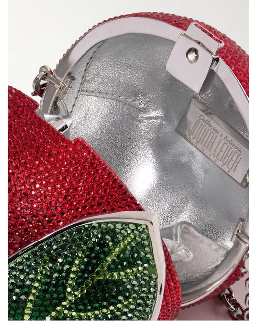 Judith Leiber Red Apple Sweetie Crystal-Embellished-Tone Clutch