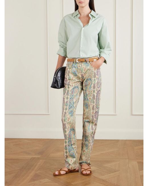 Etro Multicolor Paisley-Print Straight-Leg Jeans