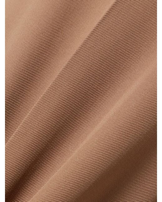 Max Mara Brown Ninfa Hose Mit Weitem Bein Aus Woll-Twill