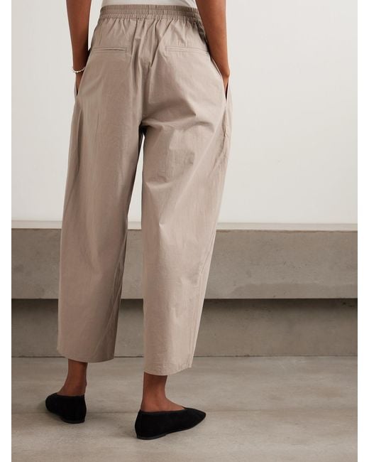 Maria McManus Natural Rope-Trimmed Organic Cotton-Poplin Wide-Leg Pants