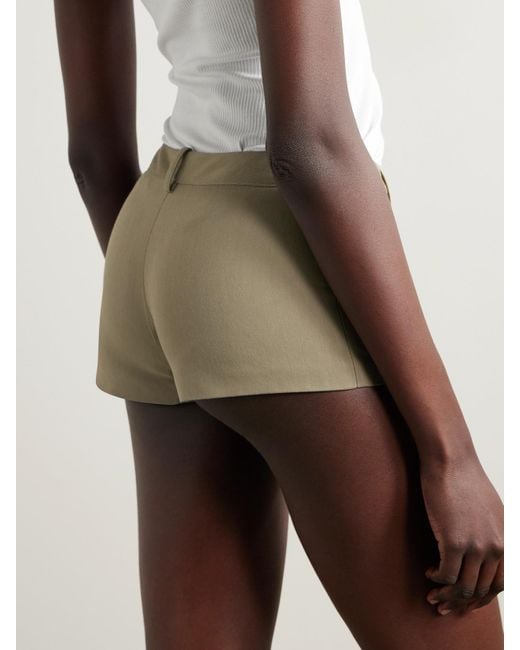 Frankie Shop Natural Roma Twill Shorts