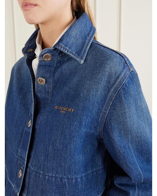 Givenchy Blue Raw Edge Denim Jacket