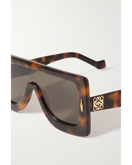 Loewe Black Oversized D-Frame Acetate Sunglasses