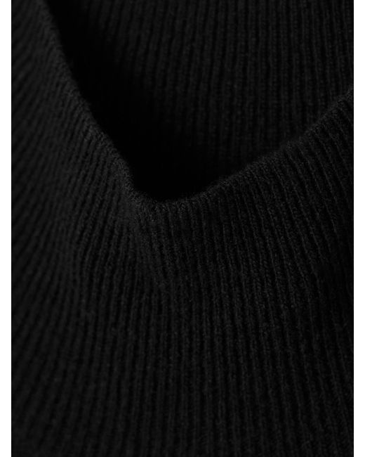 Nili Lotan Black Hansen Merino Wool And Cashmere-Blend Turtleneck Tank