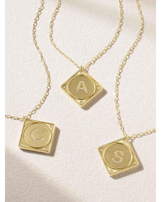 Lauren Rubinski Natural Initial 14-Karat Diamond Necklace