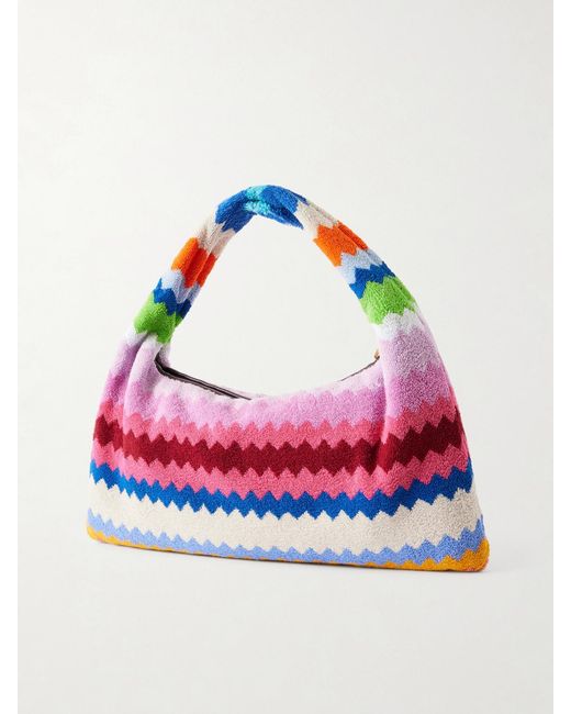 Missoni Multicolor Striped Terry Shoulder Bag