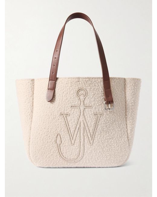 J.W. Anderson Natural Belt Tote Aus Filz Mit Lederbesätzen Und Stickerei