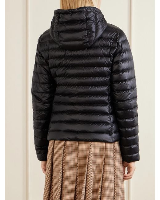 Moncler Black Igelhood Hooded Quilted Shell Down Jacket