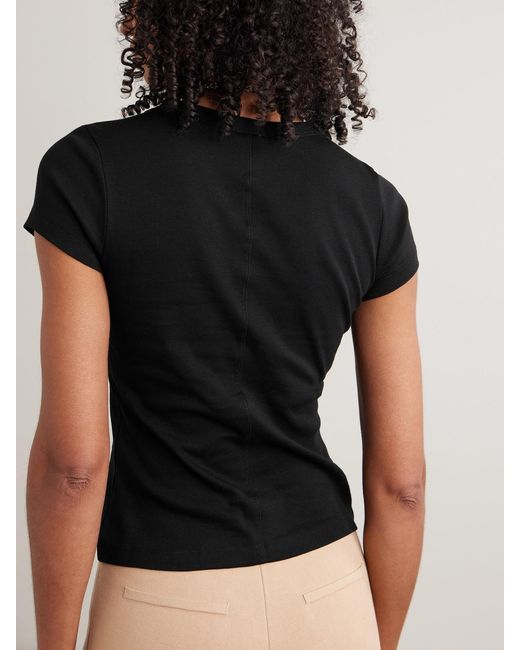Flore Flore Black Car Baby Tee Ribbed Organic Cotton-Jersey T-Shirt