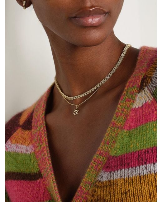 Sydney Evan Natural Cosmos 14-Karat Diamond Necklace