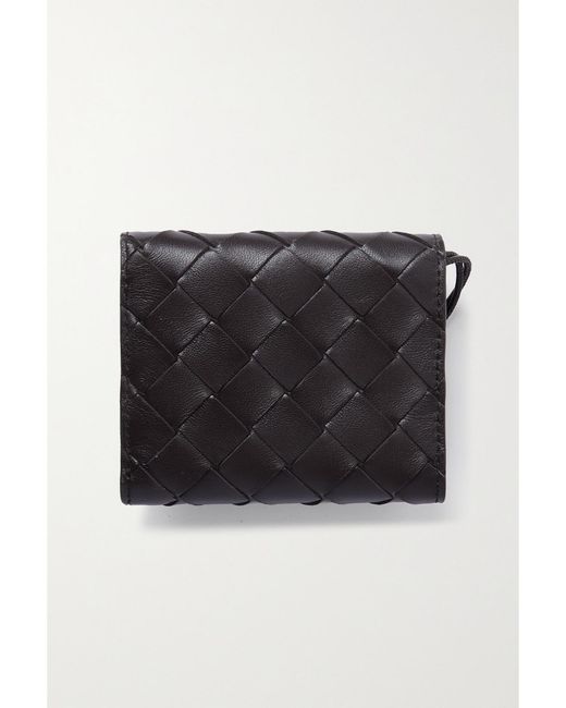 Bottega Veneta Black Andiamo Embellished Intrecciato Leather Cardholder