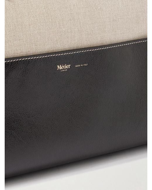 Metier Natural Incognito 36 Linen And Leather Tote