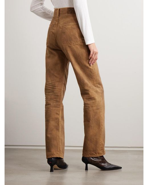 RRL Natural High-Rise Straight-Leg Jeans
