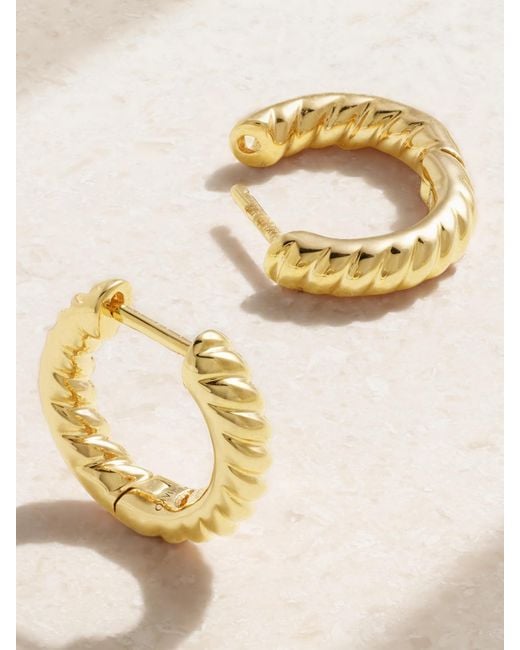 Anita Ko Metallic Zoe 18-Karat Hoop Earrings