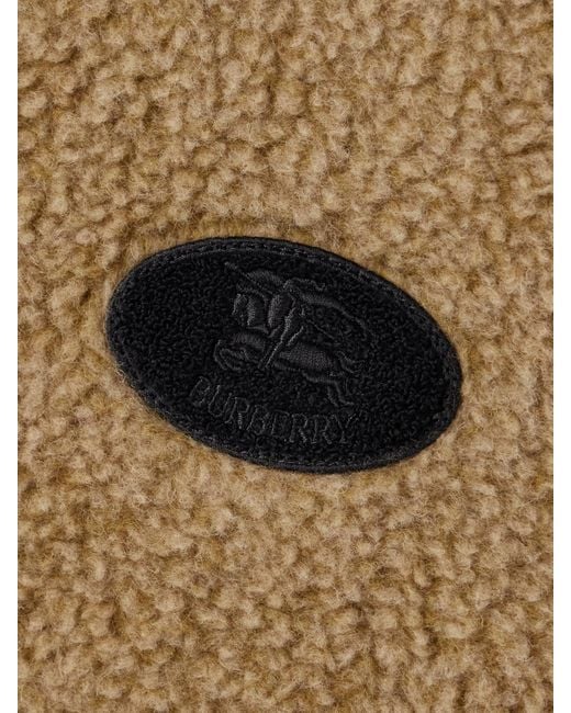 Burberry Brown Weste Aus Fleece Mit Applikation