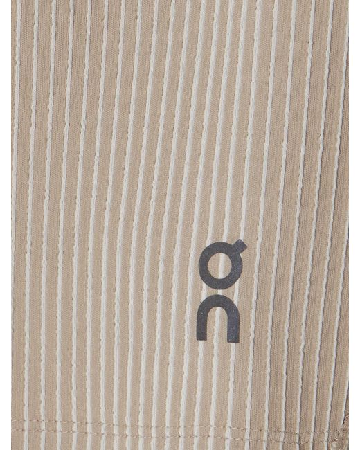 On Shoes Natural All-Day Verkürztes Tanktop Aus Geripptem Recyceltem Stretch-Material Mit Streifenmuster