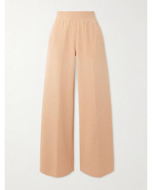 Loro Piana Natural Cashmere And Silk-Blend Wide-Leg Pants